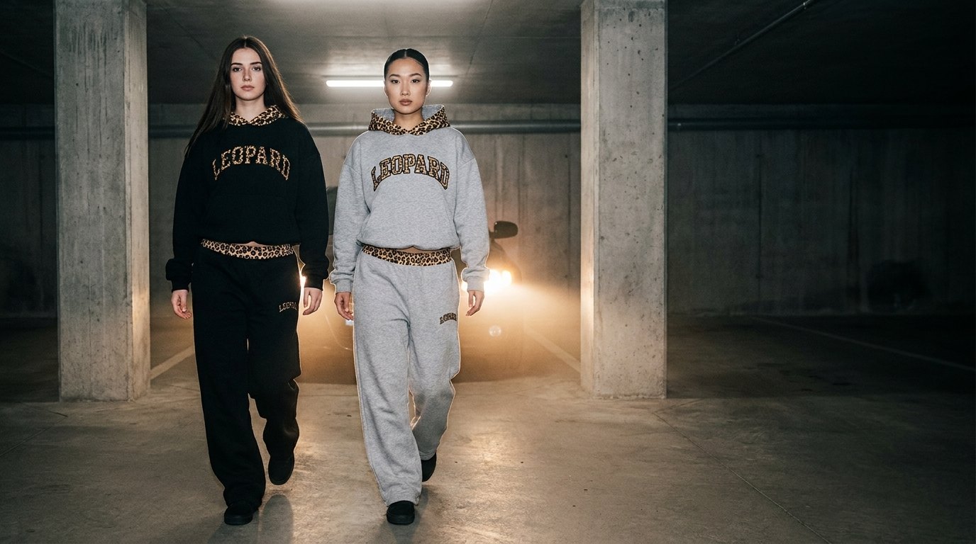 Campagne NUVORI — parking souterrain, ensembles noir et gris chiné