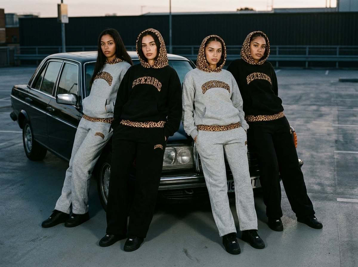 La crew NUVORI sur le capot d'une voiture
